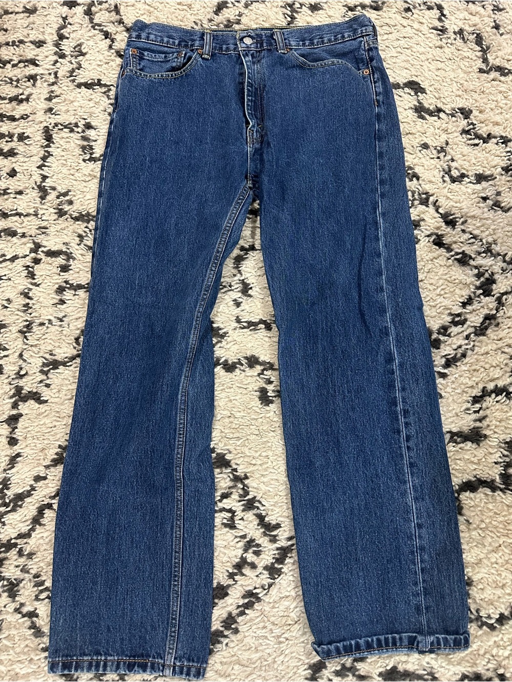 Levi's 505 Straight-Leg Dark Blue Jeans